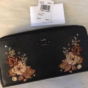 COACH Wallet with tattoo embroidery